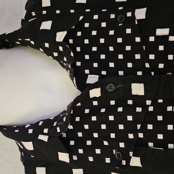 ROCKY MOUNTAIN CLOTHING 1980s Black and White Check Button Down Shirt - Picture 5 of 12